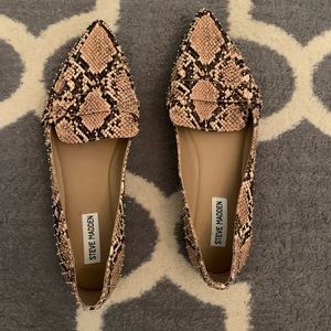 Nine West snake print loafers